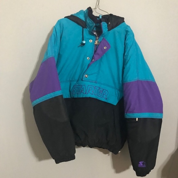 STARTER Other - Starter Vintage Teal & Purple Mens Jacket Size L